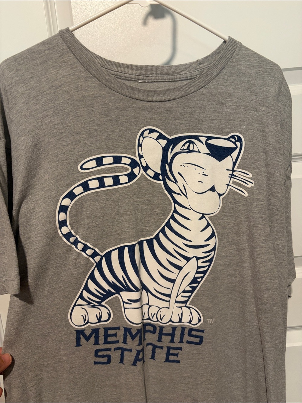 Vintage Memphis State Grey Tiger Graphic Tee